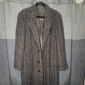Giorgio Armani Black and Gray Trench Coat